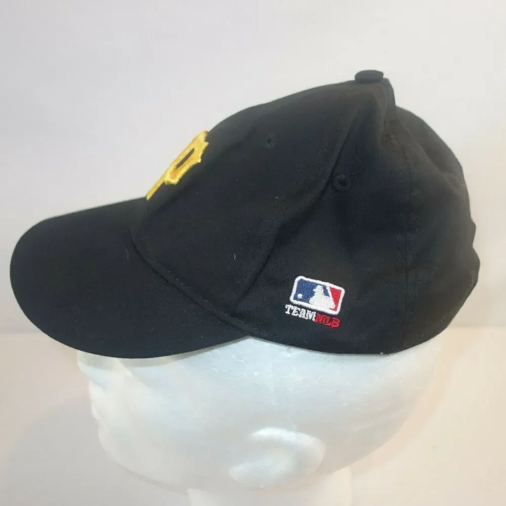Team MLB Kids Youth Pittsburgh Pirates Black Yellow Adjustable Baseball Hat Cap